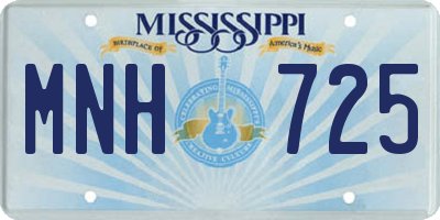 MS license plate MNH725