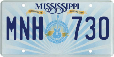 MS license plate MNH730
