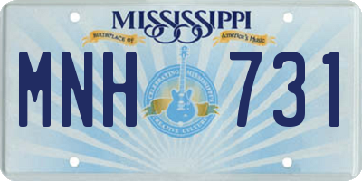 MS license plate MNH731
