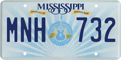 MS license plate MNH732