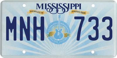 MS license plate MNH733