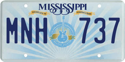 MS license plate MNH737