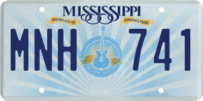 MS license plate MNH741