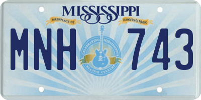 MS license plate MNH743