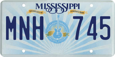 MS license plate MNH745