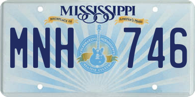MS license plate MNH746