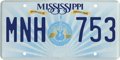 MS license plate MNH753
