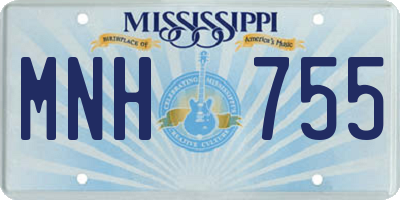 MS license plate MNH755