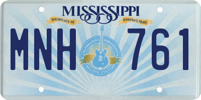 MS license plate MNH761