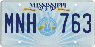 MS license plate MNH763