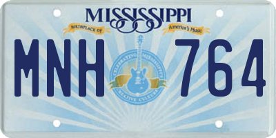 MS license plate MNH764