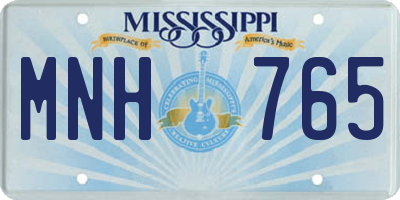 MS license plate MNH765