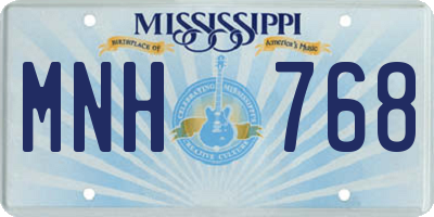 MS license plate MNH768