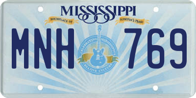 MS license plate MNH769