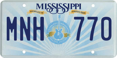 MS license plate MNH770