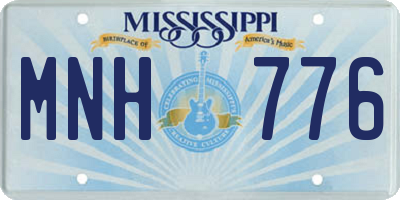 MS license plate MNH776