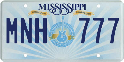 MS license plate MNH777