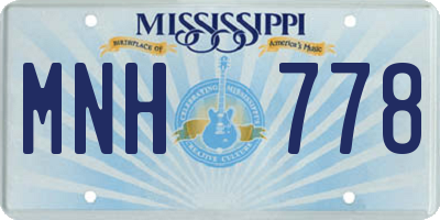 MS license plate MNH778