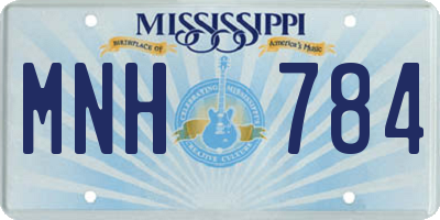 MS license plate MNH784