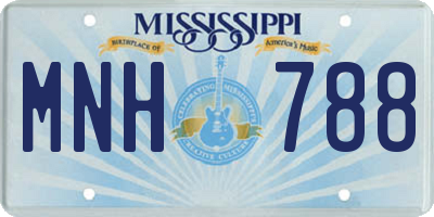 MS license plate MNH788