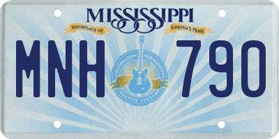 MS license plate MNH790