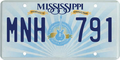 MS license plate MNH791