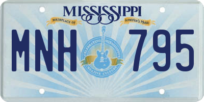 MS license plate MNH795