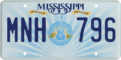 MS license plate MNH796