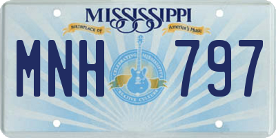 MS license plate MNH797