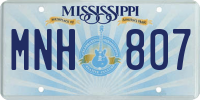 MS license plate MNH807