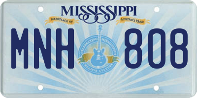 MS license plate MNH808