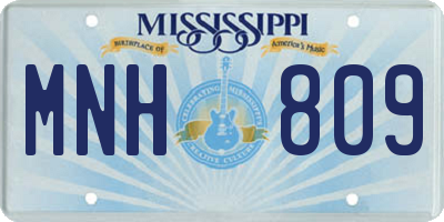 MS license plate MNH809