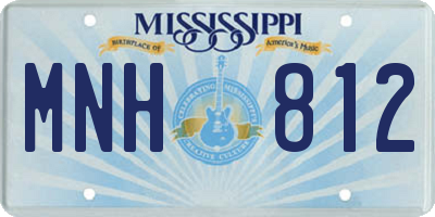 MS license plate MNH812
