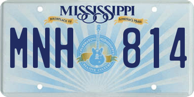 MS license plate MNH814