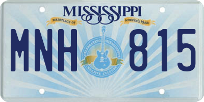 MS license plate MNH815