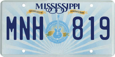 MS license plate MNH819