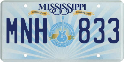 MS license plate MNH833