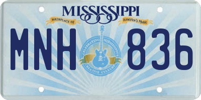 MS license plate MNH836