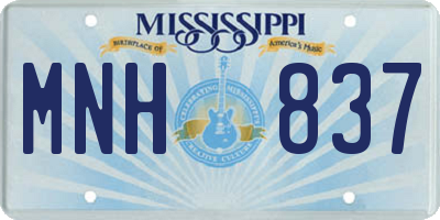MS license plate MNH837
