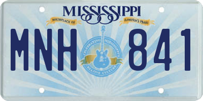 MS license plate MNH841