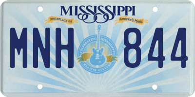 MS license plate MNH844