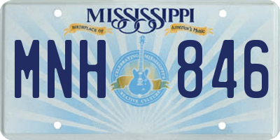 MS license plate MNH846