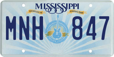 MS license plate MNH847