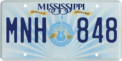MS license plate MNH848