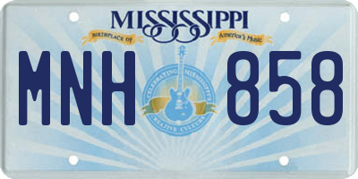 MS license plate MNH858