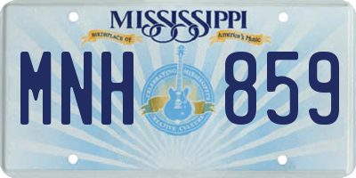 MS license plate MNH859