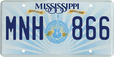 MS license plate MNH866