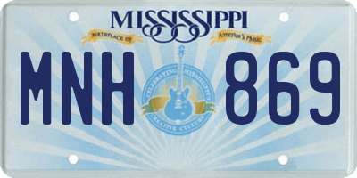 MS license plate MNH869