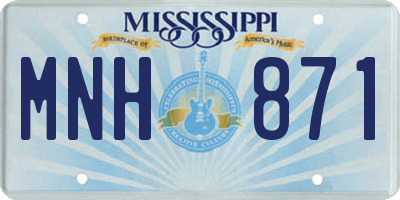 MS license plate MNH871