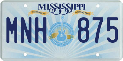 MS license plate MNH875